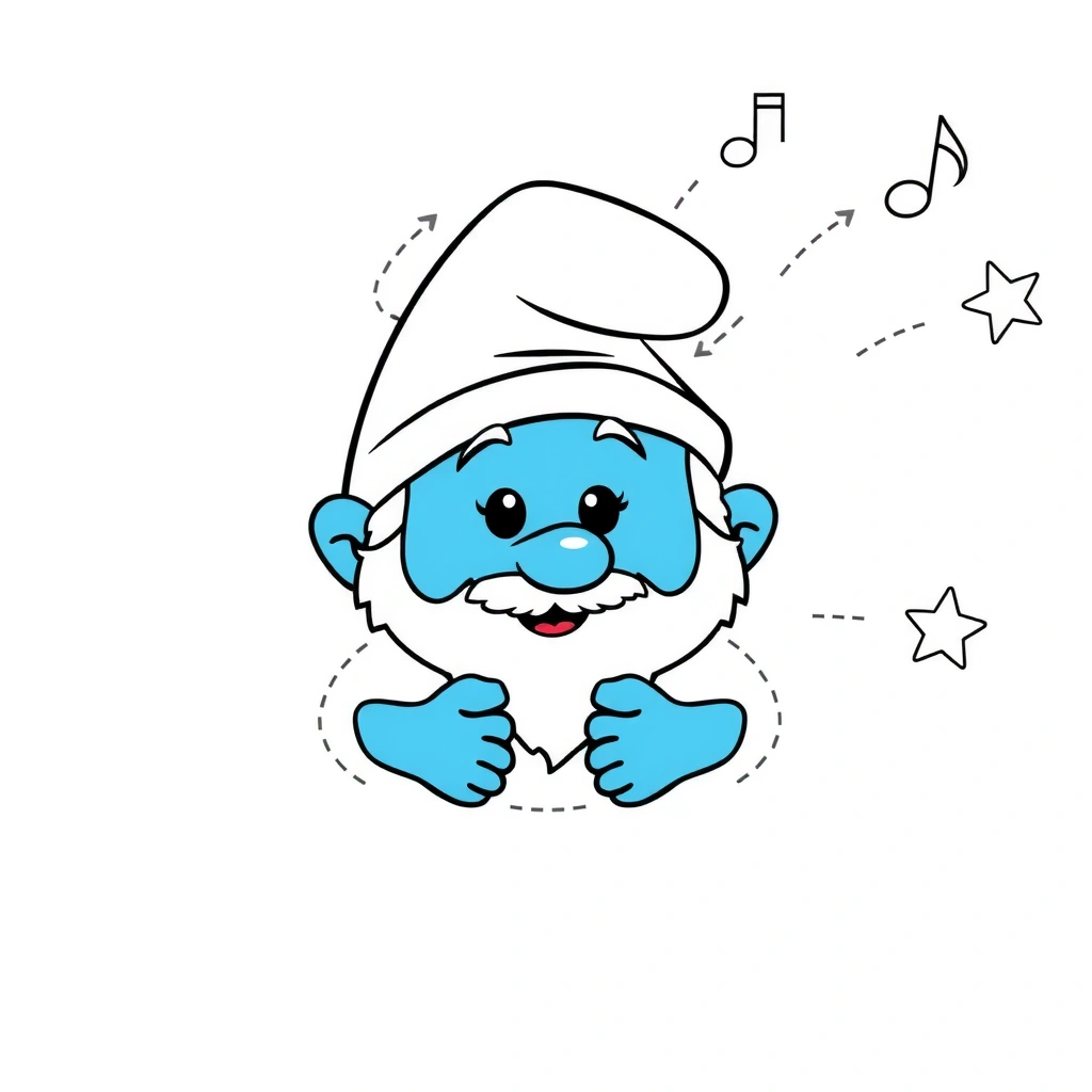 Szablon papierowego kapelusza "Smerfowy kapelusz" - Szablony - Dzień Smerfa